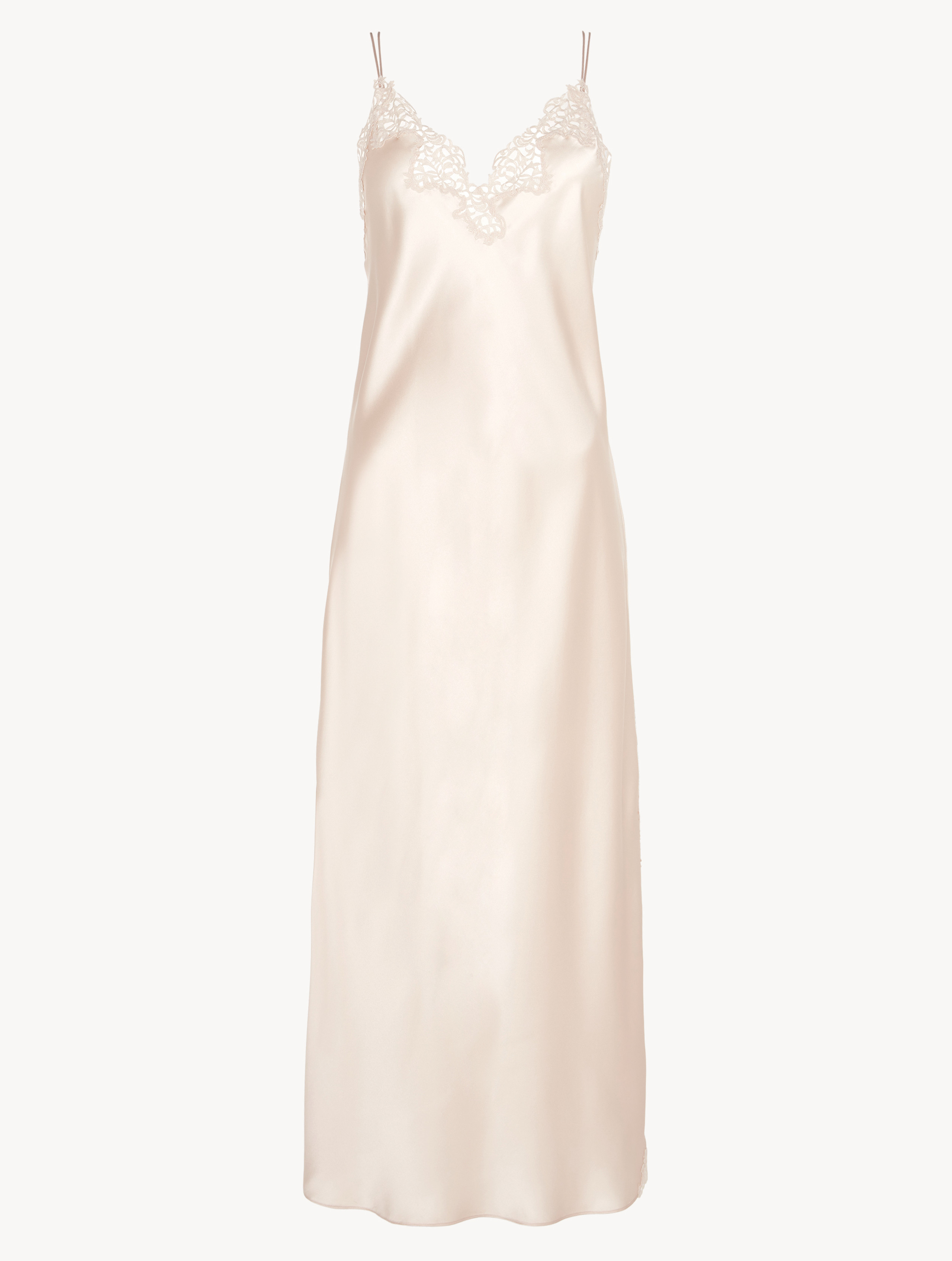 Rose Beige slip with macramé - La Perla - US