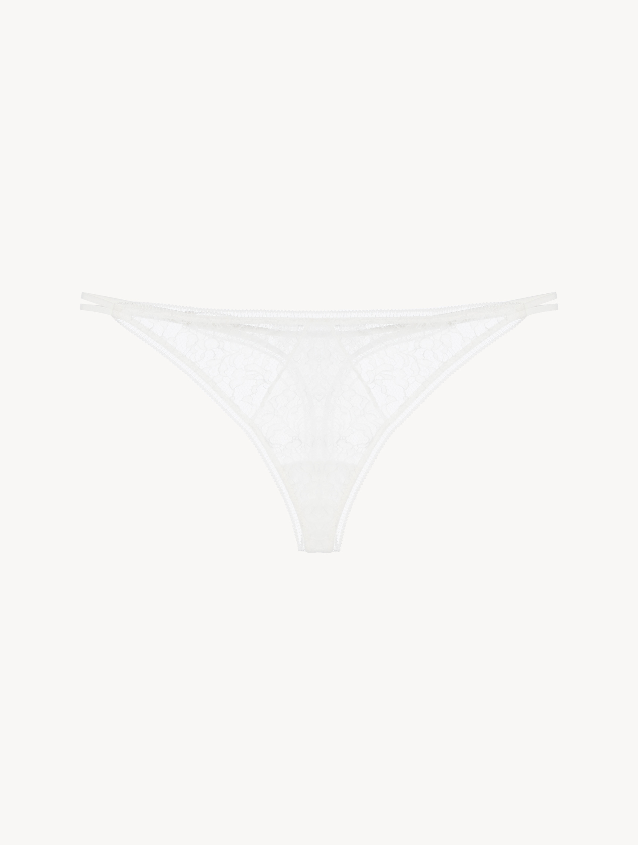Contrast Lace Thong