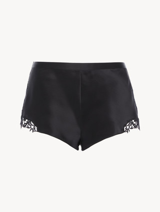 Luxury Cotton Pajama Shorts in Black | La Perla