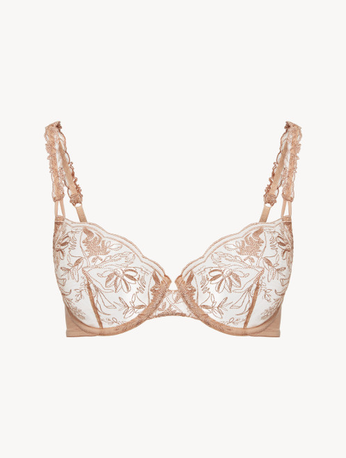 Underwired Bra in beige embroidered tulle_4