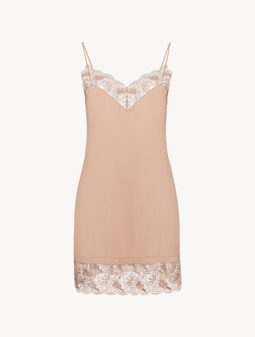 Slip Dress in beige viscose stretch jersey_1