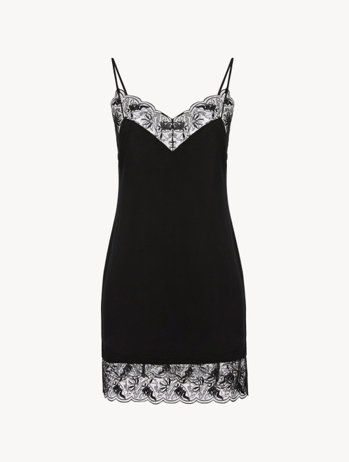 Slip Dress in black viscose stretch jersey_2