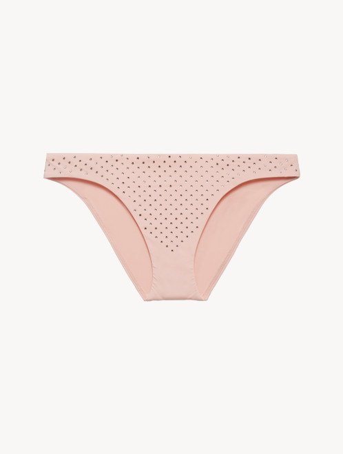 Low-rise Bikini Briefs in rose pink with diamante detail_2