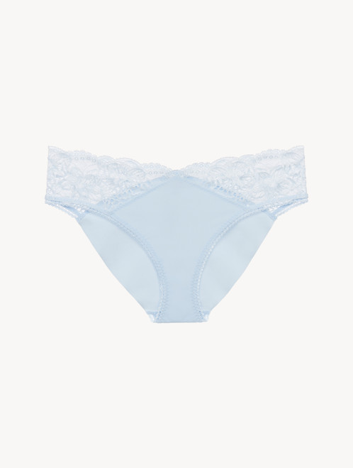 Medium Brief in blue Lycra with Leavers lace_1