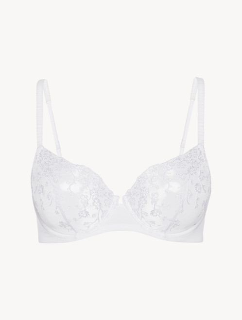Underwired Bra in white tulle and Lycra_4