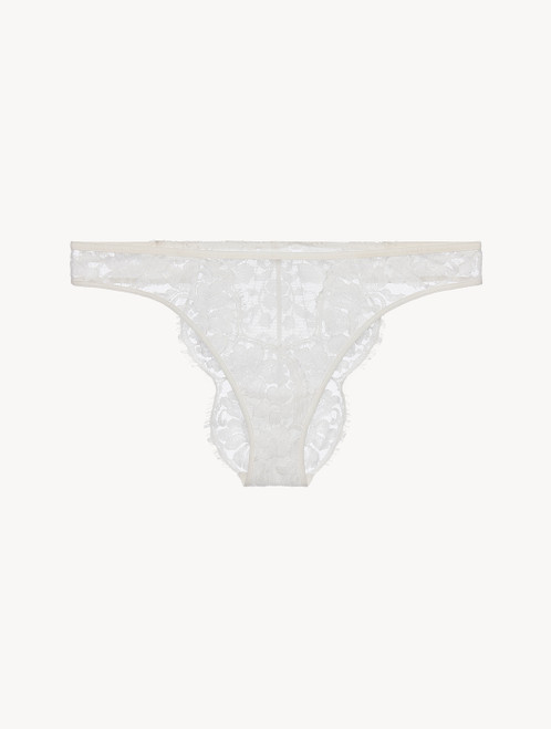 Brazilian brief in off-white Leavers lace_1