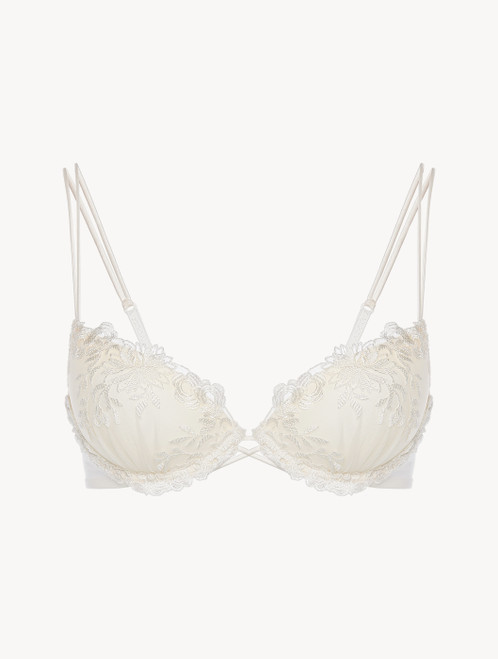 Push-up Bra in off-white Lycra with embroidered tulle_7