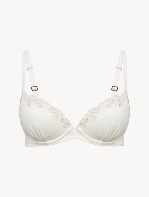 Push-up Bra in off-white Lycra with Leavers lace_4