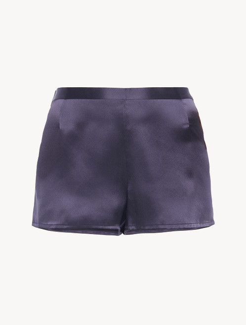 Violet silk pajama shorts_1