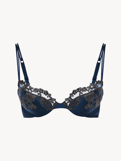 Blue push-up bra with frastaglio_1
