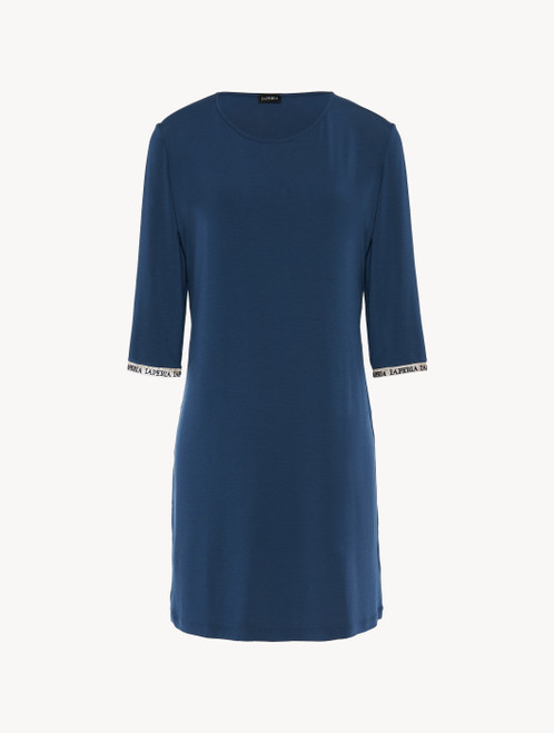 Nightgown in blue modal silk jersey_2