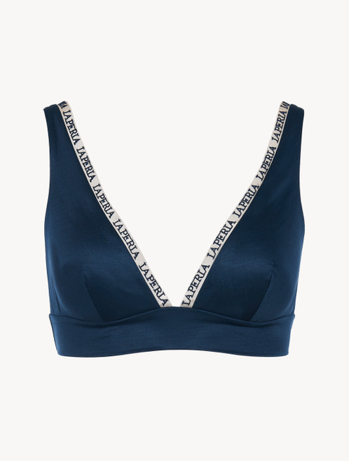 Triangle Bra in blue rayon_0