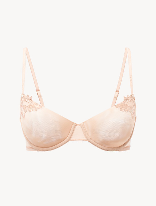 Luxury Stretch Tulle Balconette Bra in Off-White | La Perla