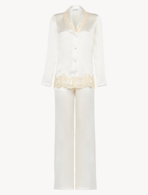 White silk pajama set with frastaglio_2