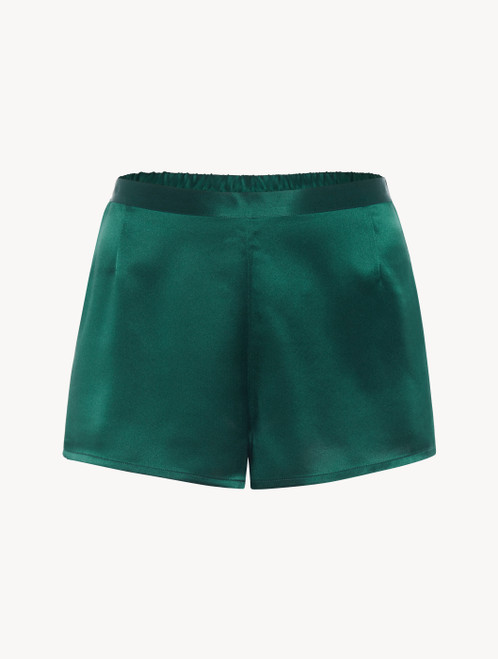 Emerald silk pajama shorts- ONLINE EXCLUSIVE_4