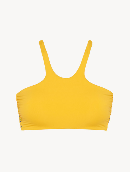 Unpadded bikini top in yellow_4