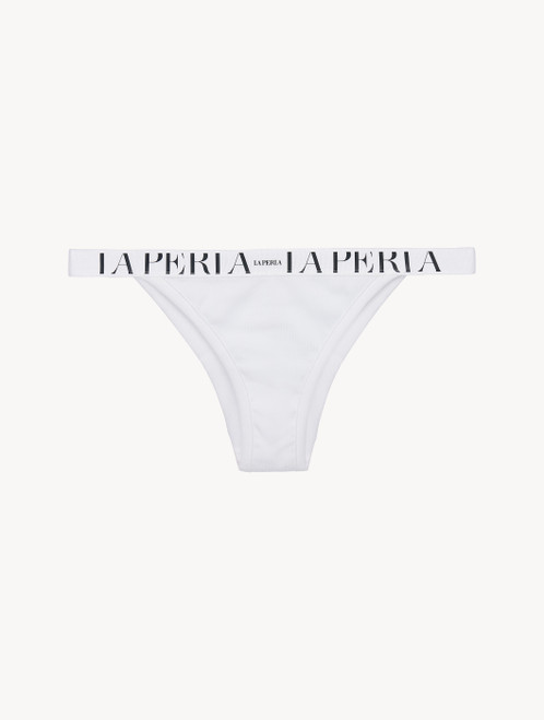 Brazilian brief in white stretch cotton_0