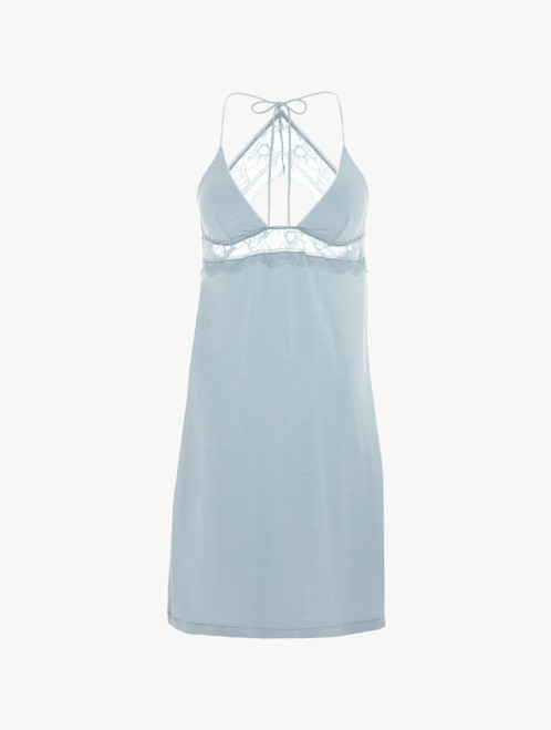 Slip in light blue rayon with lace_0
