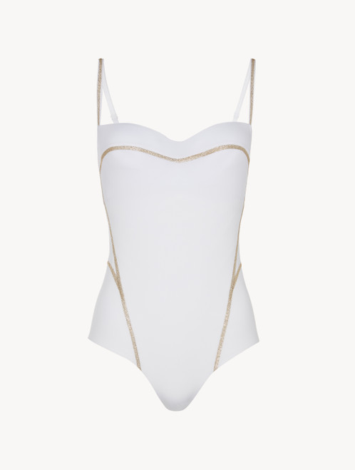 Underwired white swimsuit with metallic embroidery_1
