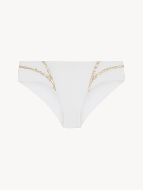Mid-rise bikini brief in white with metallic embroidery_3