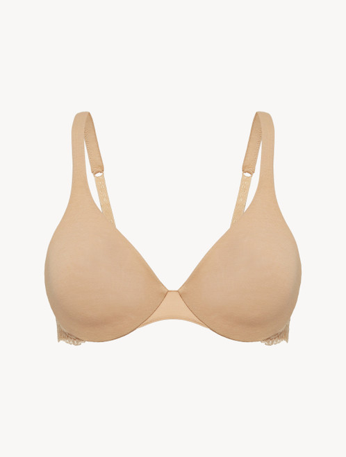 Nude lace and cotton underwired bra_2