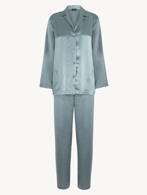 Frosty Green silk pajama set_0
