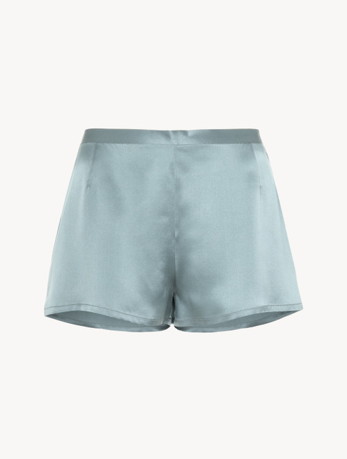 Frosty Green silk pajama shorts_2