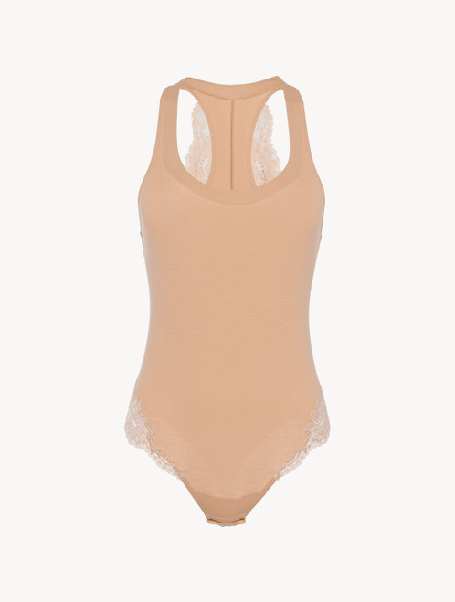 Luxury Cotton Thong in Nude