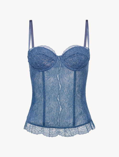 Long lace corset in Cornflower Blue - ONLINE EXCLUSIVE_0