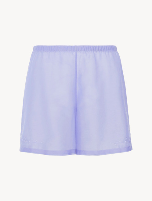 Shorts in violet  cotton voile_4