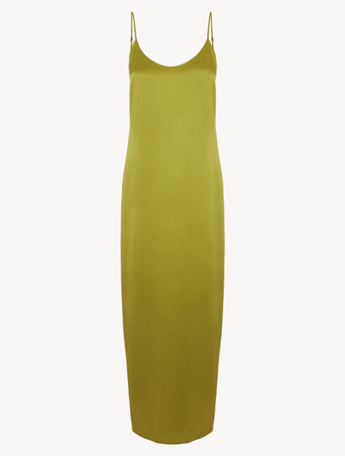 Silk long slip in Olive_1