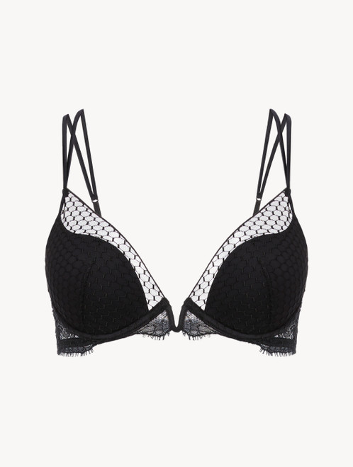 Underwired Push-Up Bra with Leavers Lace_1