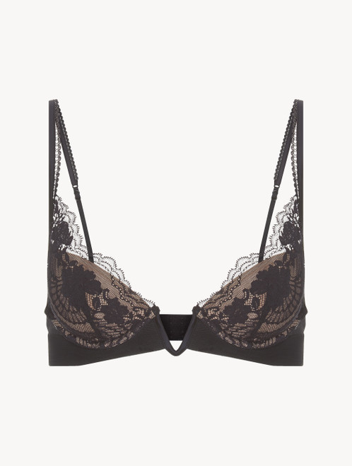 Black Leavers lace V-bra_2