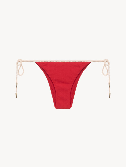 Monogram Bandeau Bikini Top in red