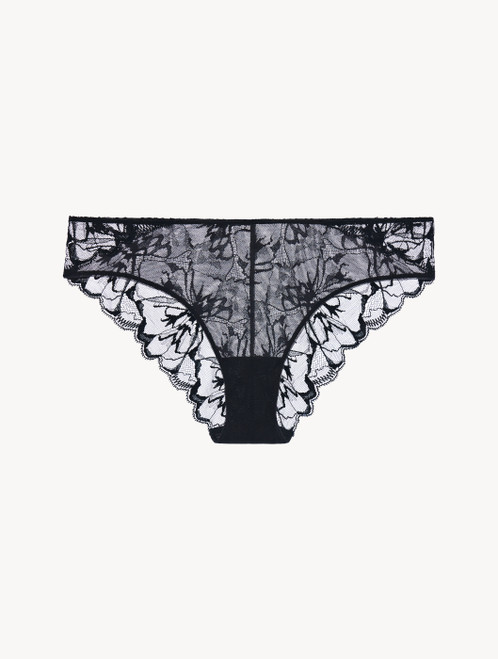 Black lace and tulle medium briefs_0