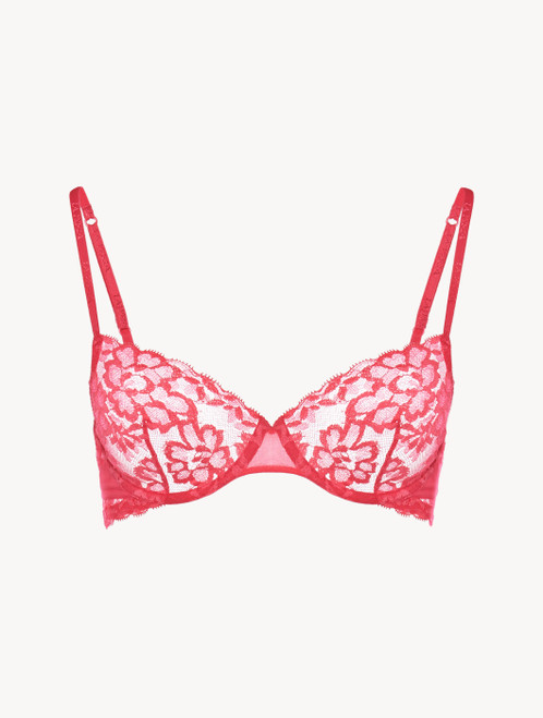 Underwired bra in fuchsia Leavers lace_2