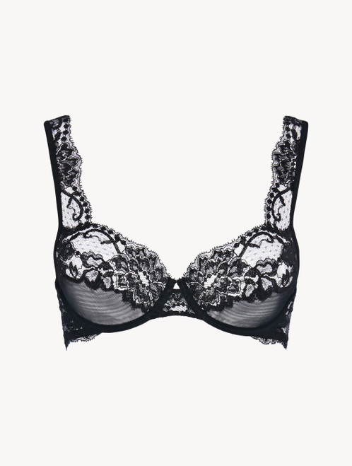 Black soft tulle Underwired Bra_2