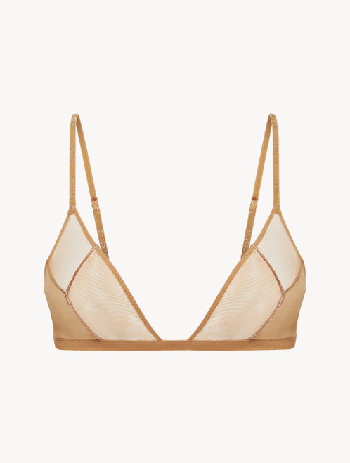 Triangle Bra in beige stretch tulle_3