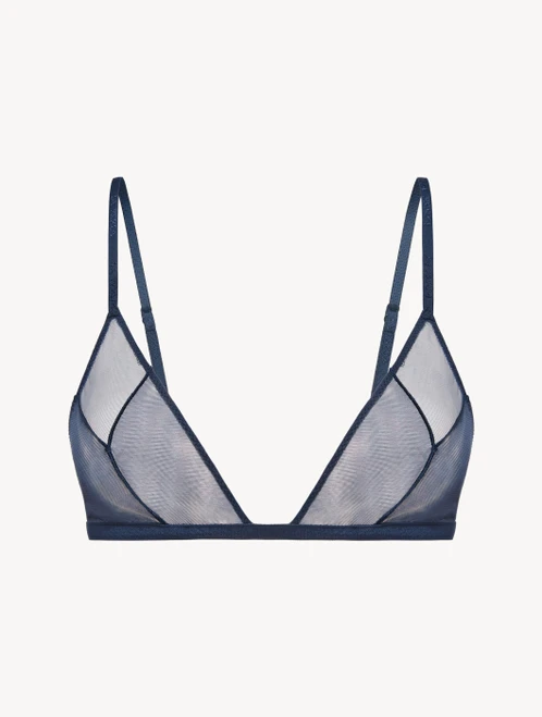 Triangle Bra in blue stretch tulle_3