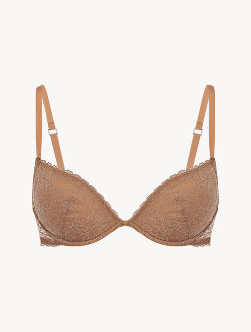 Push-up Bra in beige floral lace_2