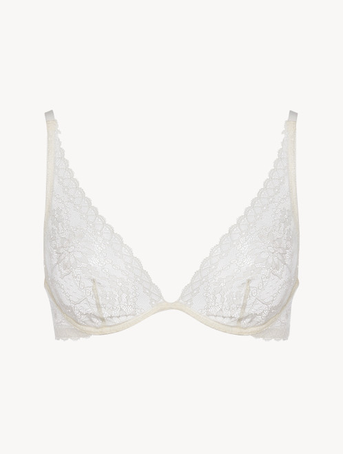 Triangle Bra in off-white floral lace_1