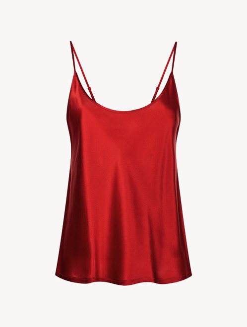 Carmine silk camisole_1