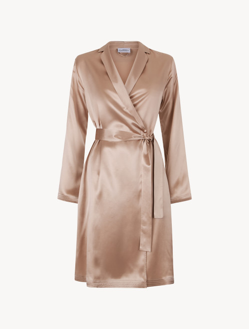 Dusty pink silk short robe_4