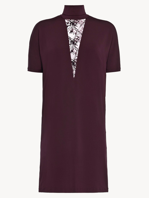 Bordeaux jersey T-shirt dress_1