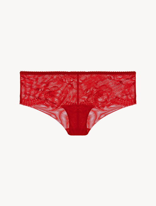 Luxury Lace Boyshort Panties in Red | La Perla
