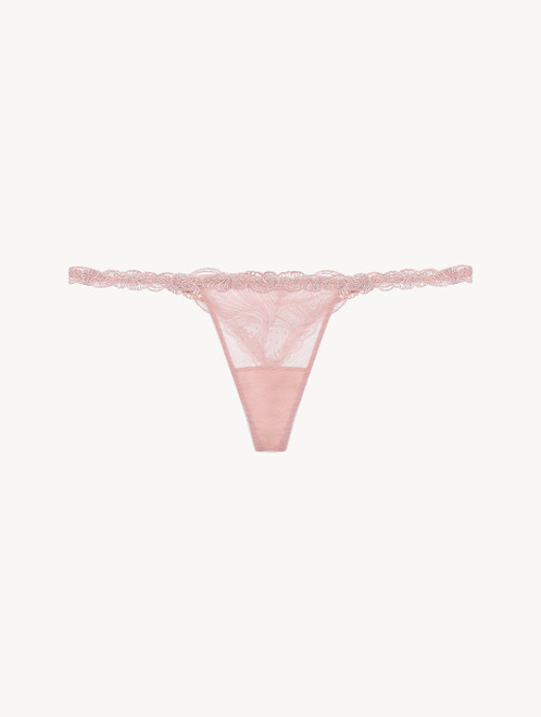 Pink embroidered tulle thong_4