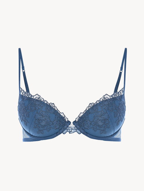 Cornflower blue tulle push-up bra_1