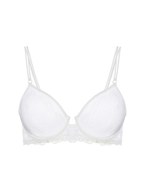 Off-white tulle underwired bra_0