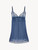 Cornflower blue Leavers lace slip_0