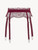 Cranberry Leavers lace suspender belt_0